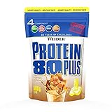 WEIDER Protein 80 Plus Eiweißpulver, Toffee-Karamell, Low-Carb, Mehrkomponenten Casein Whey Mix für Proteinshakes, 500g