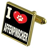 Select Gifts Ich liebe meinen Hund Gold-Tone Manschettenknöpfe - D