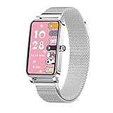 ZX19 Damen Smartwatch mit Blutdruck/Blutsauerstoff Pulsuhren Fitness Uhr Schrittzähler IP68 Wasserdicht Sportuhr(B)(A)