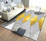 Kinderteppich Junge Teppich Nach Mass 180X260CM Grauer Goldener Kurzhaufen-Teppich, Haarnessdesign, Krabbelmatte für Kinderzimmer Balkon Outdoor Tepp