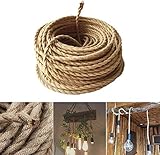 GreenSun 2-adrig 10M Textilkabel für Lampe, 2x0,75mm² Textilkabel Twisted Stromkabel Kabel Draht Elektrische Mantel Leitung Geflochtene Stoffkabel Leinen Linie DIY