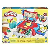 Play-Doh Supermarkt-Kasse Spielzeug für Kinder ab 3 Jahren mit lustigen Geräuschen, Zubehör und 4 Farb