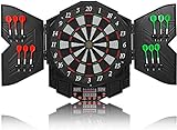 Oppikle Elektronische Dartscheibe High End LED E Dartboards -Dart Scheibe Dartautomat mit 12 Dartpfeile - 27 Spielen und 216 Varianten für 8 Play