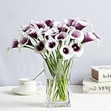 MDD_Tech Künstliche Calla-Lilie, künstliche Blumen, für Hochzeit, Brautstrauß, 10 S