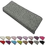 casa pura Shaggy Stufenmatten Barcelona Schutz für Treppenstufen | weicher Hochflor | GUT-Siegel | rechteckig | Einzeln oder als Set | viele Farben | 15er Set | G