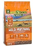 Wildborn Wild Mustang 500g getreidefreies Hundefutter mit Pferdefleisch, Süßkartoffel & Aroniabeeren | Monoproteinprodukt auch für Allergiker geeig