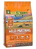 Wildborn Wild Mustang 500g getreidefreies Hundefutter mit Pferdefleisch, Süßkartoffel & Aroniabeeren | Monoproteinprodukt auch für Allergiker geeig