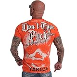 Yakuza Herren Give A FCK T-Shirt, Cherry Tomato, XL