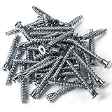 100 Stück SO-TECH® Schrankverbinder Schraube Schrauben für Korpusverbindung Möbel Eckverbindung 6,3 x 50 mm | Stahl verzinkt | Antrieb: Innensechskant SW4 (HEX 4)