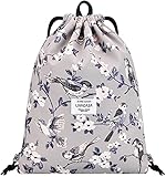 LIVACASA Turnbeutel Hipster Sportbeutel Wasserabweisend Beduckt Gym Beutel Mit Innentasche Damen Gym Bag Gefüttert Herren Tüte Rucksack Kinder Mit Anti- Dieb Außentasche Gymsack G