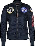 ALPHA INDUSTRIES Damen MA-1 VF NASA Wmn Jacke, Blau, S