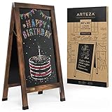 Arteza Magnetischer A-Frame Kreidetafel Aufsteller, 101,6 x 50,8 cm, doppelseitige Kundenstopper Tafel, wetterbeständige Eichenrahmen-Werbetafel für Speisekarten, Sales, Ankündigungen und E