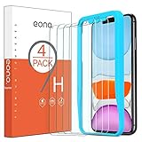 Amazon Brand-Eono [4 Stück] Schutzfolie kompitabel mit iPhone 11/ iPhone XR, 2.5D, 9H, Anti-Kratzen,Hülle Freundllich,mit Schab
