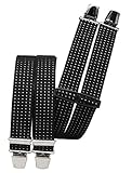 Harrys-Collection Hosenträger mit 4 extra starken Clips Punkte 4 Farben, Farbe:schw