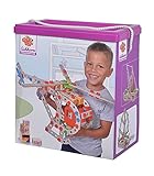 Eichhorn - Constructor Hubschrauber Bausatz – Konstruktionsspielzeug aus Holz, 225 Teile, für Kinder ab 6 Jahren, verschiedene Bauvarianten, in Box