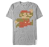 Nintendo Herren Big Little M T-Shirt, Athletic Heather, M