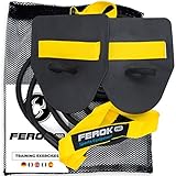 FEROK PRO - Zugseil Schwimmen Paddles - Fitness Widerstandsband mit Seilen und Handpaddles - Ideal für das Heimkörpertraining - Version Lig