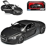 Welly Audi R8 Matt Schwarz Coupe Ab 2006 1/24 Modell Auto mit individiuellem Wunschk