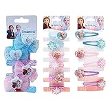 KKTICK Frozen Haarspangen Set, 16 Stück Haarspange Eiskönigin Eiskönigin Schmuckset, Haarspangen Haarring Haarschmuck Eiskönigin Frozen Schmuckset Kinderschmuck Haarschmuck für Geburtstag Geschenk