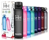 HoneyHolly Trinkflasche Sport, Auslaufsicher BPA-frei, 1 Liter Trinkflasche, Trinkflasche Kohlensäure Geeignet, Tritan Kunststoff mit Filter, Wasserflasche 1l für Fitness, Sport, Gym, Yoga, Gy