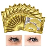 (10 Paar) Augenpads, Eye Mask, 24k Gold Kollagen Augenmaske, Collagen Augenpads Augenringe, Augenmaske Feuchtigkeit spendende, Anti Aging, entfernen Taschen, dunkle Kreise &