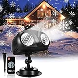 WEARXI LED Projektor Weihnachten Aussen, SchneeflockenLampe Beleuchtung Außenbeleuchtung Weihnachten, IP65 Wasserdicht Mit Timing Funktion, Deko Weihnachten für Garten, Räume, Outdoor Projek