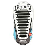 Easy laces Schnürsenkel Silicone, EAS210B, Schwarz (Black 210), One S