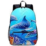 CHDBB Leichte Schultasche Marine animal world 3D-Druck-Büchertaschen Fashion Daypack Reiserucksack Laptop