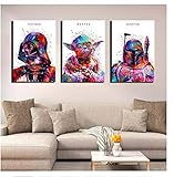 nr Abstrakte Star Wars HD Druck Leinwand Kunst Malerei Poster Bild Wohnzimmer-40x60cmx3 R