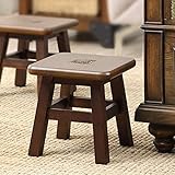 Siunwdiy Massivholzhocker, Kleiner runder Hocker aus Holz, Wickelhocker, Sofa im Wohnzimmer, Couchtisch, rund, Holzhocker Pflanzenhocker,