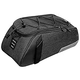 HIXISTO Fahrrad Sitztasche，Satteltaschen Wasserabweisend 3 in 1 Kofferraumtasche Road Mountainbike Bag Radfahren doppelseitige hintere Rack Gepäckträger Tail Seat Pannier Packung Topeak S