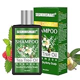 Teebaumöl Shampoo,Anti Dandruff Shampoo,Gegen Pickel auf der Kopfhau Für trockene, juckende und schuppige Kopfhaut,Linderung trockene Kopfhaut und juckendes H