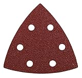 kwb Quick-Stick Schleif-Dreiecke – für Delta-Schleifer K 60, K 120, K 180, für Holz und Metall, 93 mm, Edelkorund, gelocht mit Klett (20 Stk. - Sparpack)