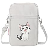 AOCINA Mädchen Geldbörse Crossbody Süße Taschen für Frauen Süße Geldbörsen für Teenager Mädchen (Mom und Tochter), Grau-süße Katze, S