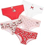 Disney Unterhosen Mädchen, 5er Pack Unterwäsche Mädchen mit Minnie Mouse, Kleinkind und Baby Unterhose, Baumwolle Slips Kinder, Original Fanartikel, Geschenke für Mädchen (Mehrfarbig, 4-5 Jahre)