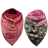Orgrul Damen Schal Dreieck Winterschal Herbstschal Button Knopf LäSsige Weich Scarf Geschenk Streifen Scarf Winter Autunm Retro Mode Warme Schals HalstüCher FüR Frauen 122D (C)