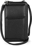 styleBREAKER Damen Mini Bag Geldbörse mit Handy Fach und RFID Schutz, Umhängetasche, Handytasche, Crossbag 02012362, Farbe:Schw