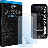 Crocfol Schutzfolie vom Testsieger [2 St.] kompatibel mit Apple IPhone 12 Pro Max - selbstheilende Premium 5D Langzeit-Panzerfolie (Casefit)