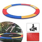 LZQ Trampolin Randabdeckung, Federabdeckung aus PVC PE für Trampolin Ø 305 cm, Randschutz, Sicherheitsmatte, UV-resistent, reißfestes Trampolinzubehör, 30cm Breit, Dreifarbig