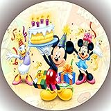 Fondant Tortenaufleger Tortenbild Geburtstag Micky Maus AMA15