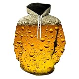QTJY 3D Hamburger Chicken Noodle Print Hoodie, lässiger Pullover für Damen und Herren, Fashion Jacke Hoodie Pullover G XXL
