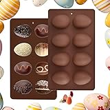 EMAGEREN 2 Stck Ostern Ei Form Antihaftbeschichtetes Silikon Form für Kuchen Silikon-Schokoladenform, EIS Schimmel, Pudding Form, Silikon Form, Tablett Form, Form zum Backen Schokoladenb