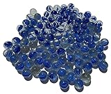 95 Stück Blaue Glasmurmeln blau Katzenaugen Murmeln 16mm Glas-Steine Murmel Vasen-Füllungen Blaue Murmeln Glitzersteine Dekoschalen Murmelspiel G