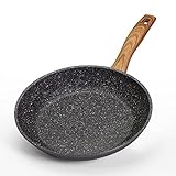 Stoneline Back to Nature Bratpfanne 24 cm, Made in Germany, antihaft beschichtete Pfanne mit echten Steinpartikeln, alle Herdarten inkl. Induktion, fettfreies B