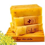 Miss SavonJohanniskraut Seife Stück - 2er Pack Naturseife Handseife Vegan Gesichtseife Duschseife für Männer und Frauen Kernseife Körperseife (Johanniskraut)
