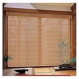 ASDQWER Bambusrollo Blickdicht,Bambus Raffrollo, Bambus-Rollo-Jalousie Römische Blinds Louve, Handgewebte Dekorative Sonnenschirm, Für Den Außenbereich/Indoor,130x170cm/51x67