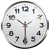 NeXtime 3127AR Wanduhr SUPER STATION rund, Bahnhofsuhr groß ø 55