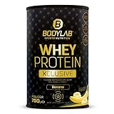 Bodylab24 Whey Protein Isolate Xclusive 750g Banane, Eiweißpulver mit Whey-Protein-Isolat und Calciumcaseinat, Protein-Shake mit Vitamin C und den wichtigen Mineralstoffen Calcium, Zink, Mag