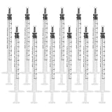 HYCKee 1 ml 100 Stück Kunststoff-Spritze mit Kappe, vielseitig verwendbar, Messspritze für ätherisches Öl und Tierfütterung