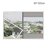 UEXCN Selbstklebendes Fenstergitter mit starkem Druckknopf Einstellbares Anti-Mücken-Fensternetz Schneidbares Nylon-Fenstergitter Insektenschutzg